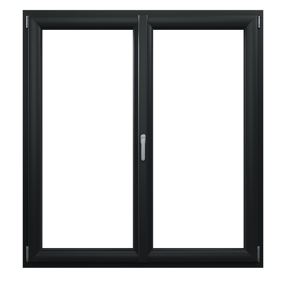 Fenêtre PVC Oknoplast Charme Mini — Noir Onyx Semi-Mat