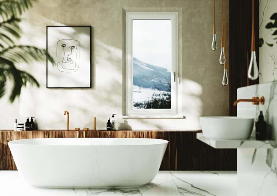 Salle de bains · ambiance Oknoplast — fenêtres PVC Charme Mini