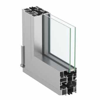 Vue en perspective du profil aluminium Aluhaus Ecofutural 65 Standard