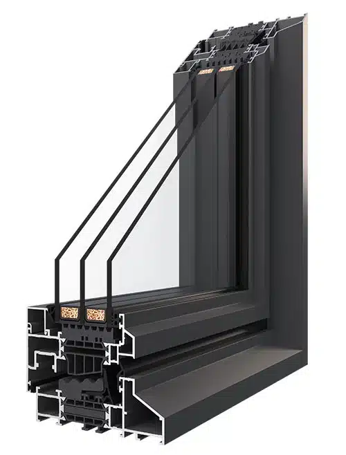 Coupe du profil aluminium Aluhaus Miru Evo Steel